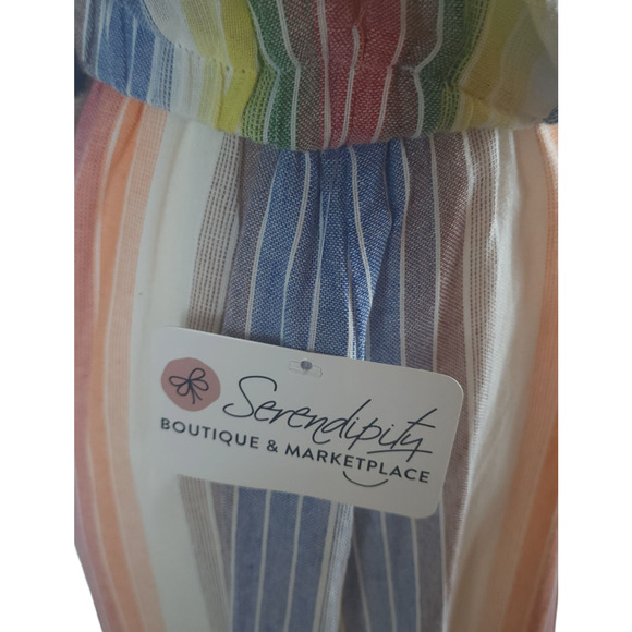 NWT THHL Multicolor Striped Tassel Maxi Sundress Raffle Size Medium - Picture 5 of 7